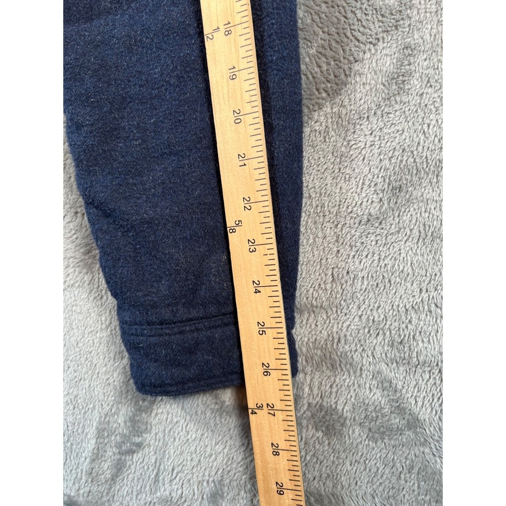 Patagonia Insulated Fjord Flannel Jacket Mens Large Navy Blue Shacket 27640 - Picture 6 of 11